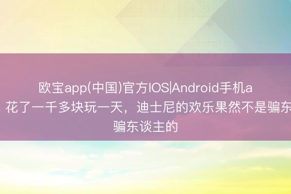欧宝app(中国)官方IOS|Android手机app下载 花了一千多块玩一天，迪士尼的欢乐果然不是骗东谈主的