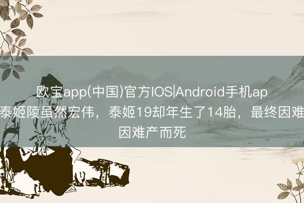 欧宝app(中国)官方IOS|Android手机app下载 泰姬陵虽然宏伟，泰姬19却年生了14胎，最终因难产而死