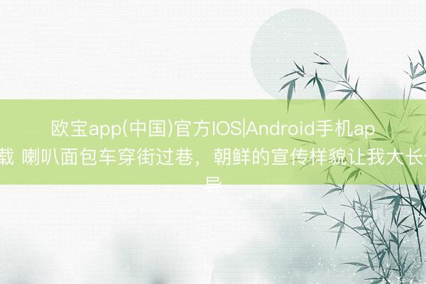 欧宝app(中国)官方IOS|Android手机app下载 喇叭面包车穿街过巷，朝鲜的宣传样貌让我大长倡导