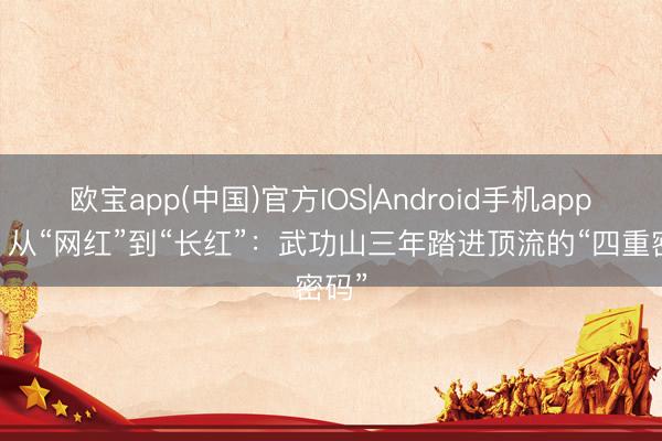 欧宝app(中国)官方IOS|Android手机app下载 从“网红”到“长红”：武功山三年踏进顶流的“四重密码”