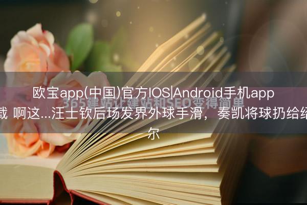 欧宝app(中国)官方IOS|Android手机app下载 啊这...汪士钦后场发界外球手滑，奏凯将球扔给绍尔