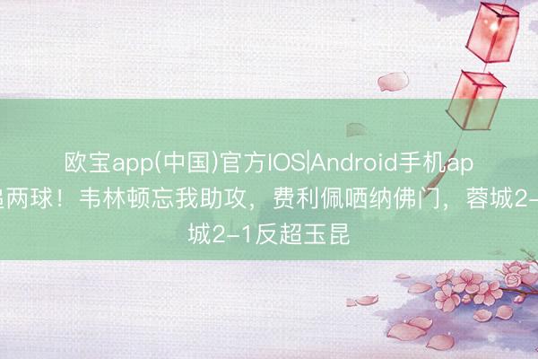 欧宝app(中国)官方IOS|Android手机app下载 连追两球!韦林顿忘我助攻,费利佩哂纳佛门,蓉城2-1反超玉昆