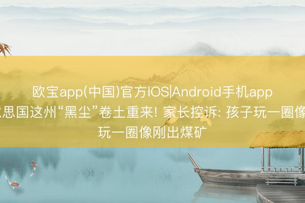 欧宝app(中国)官方IOS|Android手机app下载 好意思国这州“黑尘”卷土重来! 家长控诉: 孩子玩一圈像刚出煤矿
