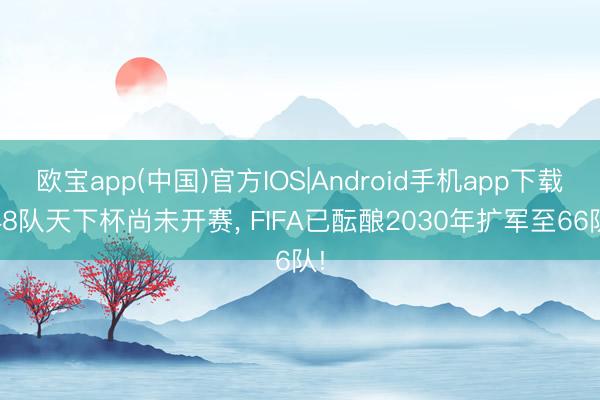 欧宝app(中国)官方IOS|Android手机app下载 48队天下杯尚未开赛， FIFA已酝酿2030年扩军至66队!