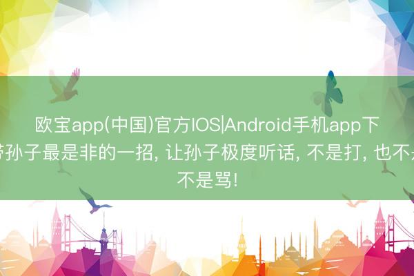 欧宝app(中国)官方IOS|Android手机app下载 带孙子最是非的一招， 让孙子极度听话， 不是打， 也不是骂!