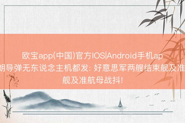 欧宝app(中国)官方IOS|Android手机app下载 伊朗导弹无东说念主机都发: 好意思军两艘结束舰及准航母战抖!