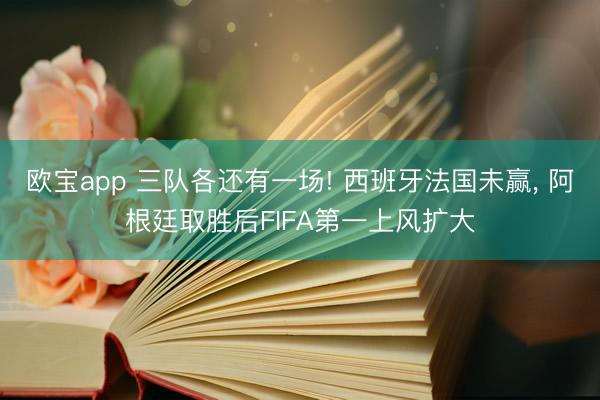 欧宝app 三队各还有一场! 西班牙法国未赢， 阿根廷取胜后FIFA第一上风扩大