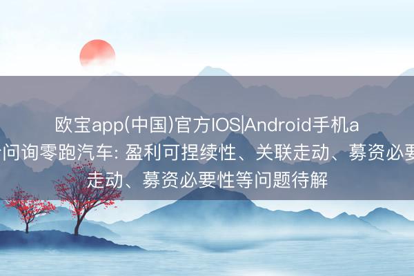 欧宝app(中国)官方IOS|Android手机app下载 证监会问询零跑汽车: 盈利可捏续性、关联走动、募资必要性等问题待解