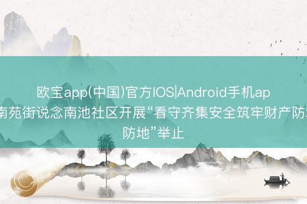 欧宝app(中国)官方IOS|Android手机app下载 南苑街说念南池社区开展“看守齐集安全筑牢财产防地”举止
